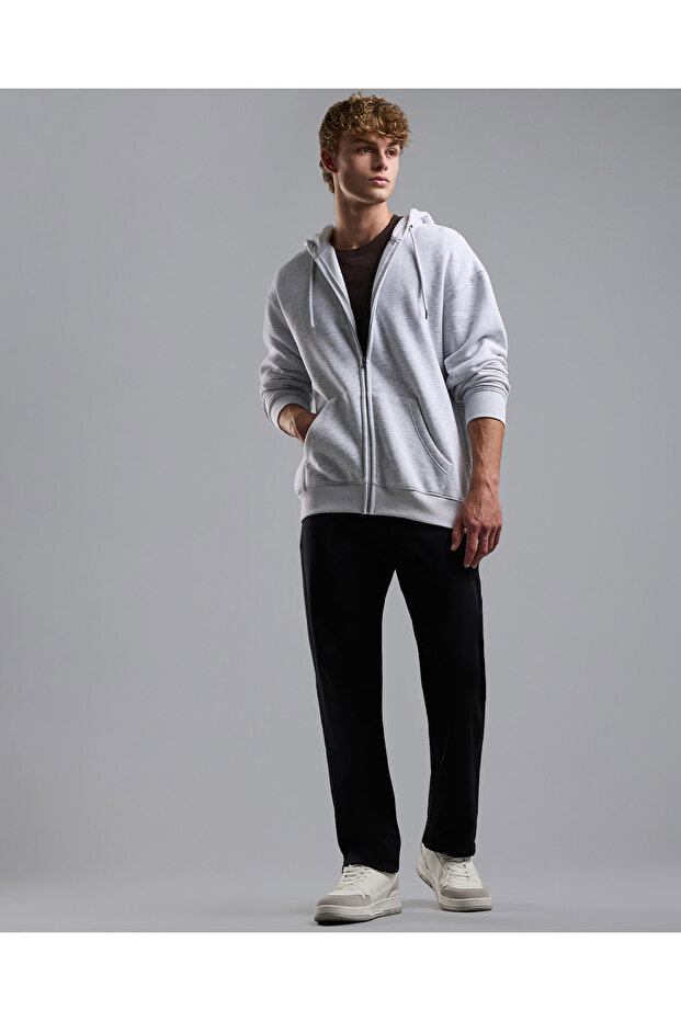 Solid Hooded Jacket with Zipper Closure - 4