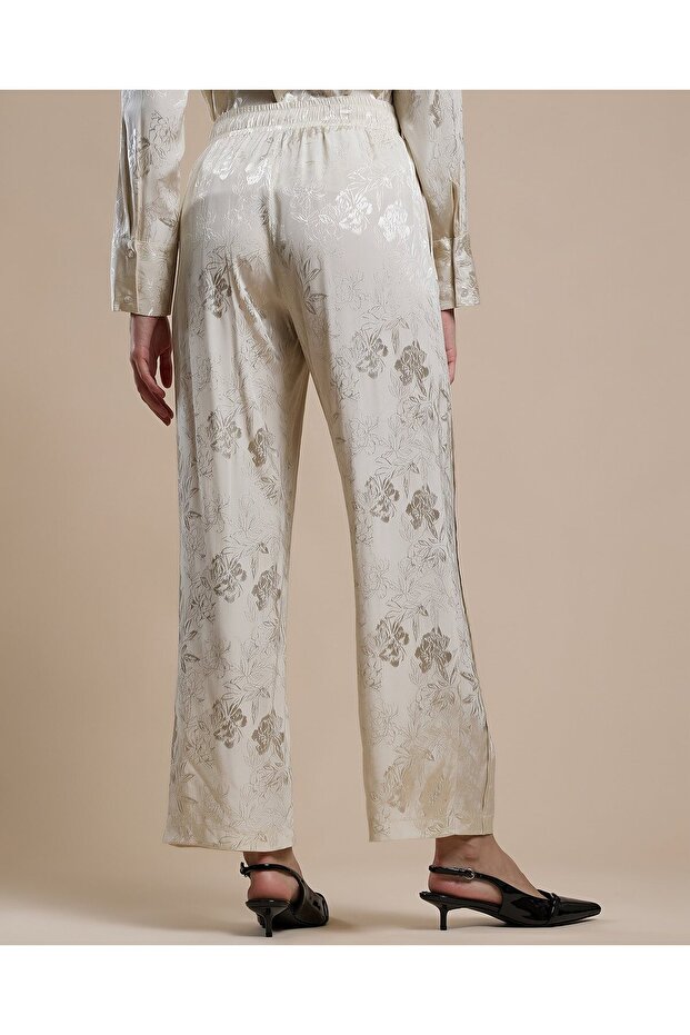 Self Design Pants with Drawstring Waist - 5