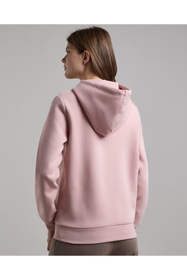 سترة سادة بغطاء رأس وسحاب للإغلاق - 5