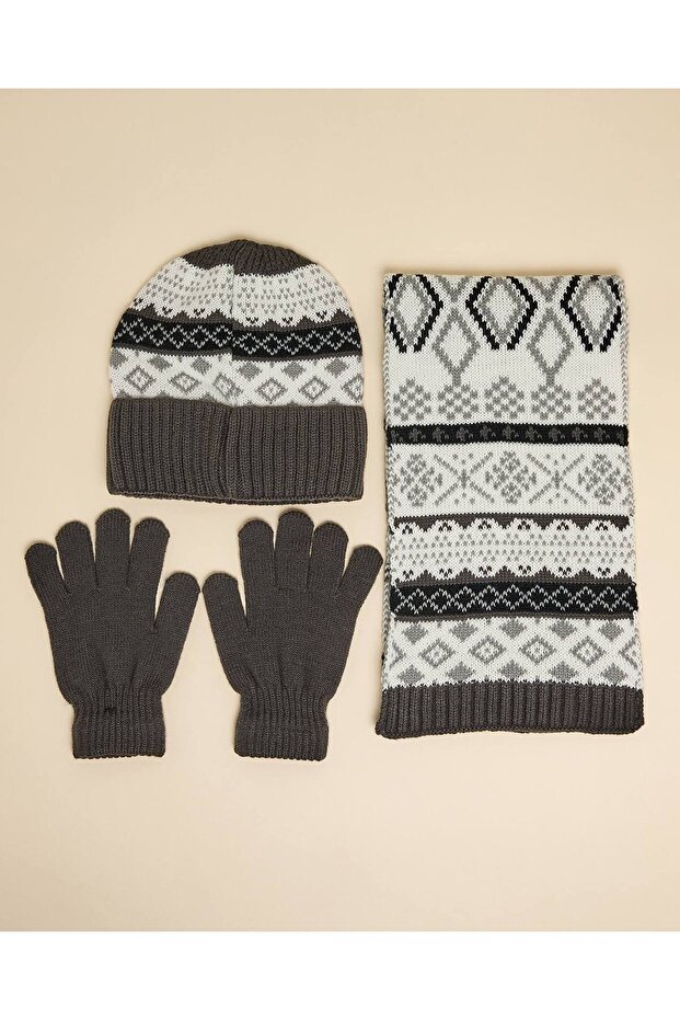 Navy Blue Boy's 3 Pack Winter Essential Set
