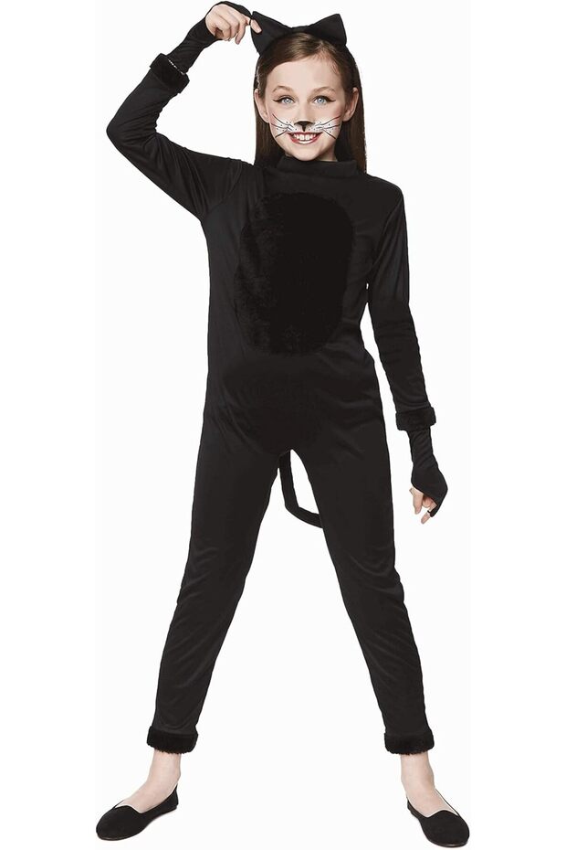 Halloween Cat Costume Large, Ages 7-8