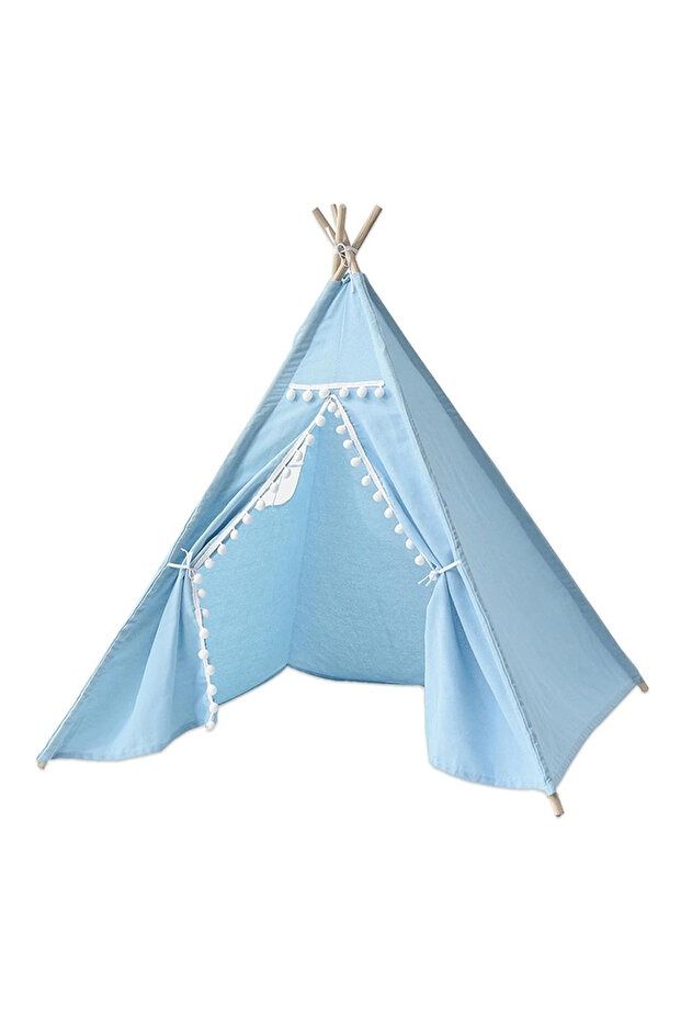 Canvas Foldable Tent and Teepee Playhouse - Blue