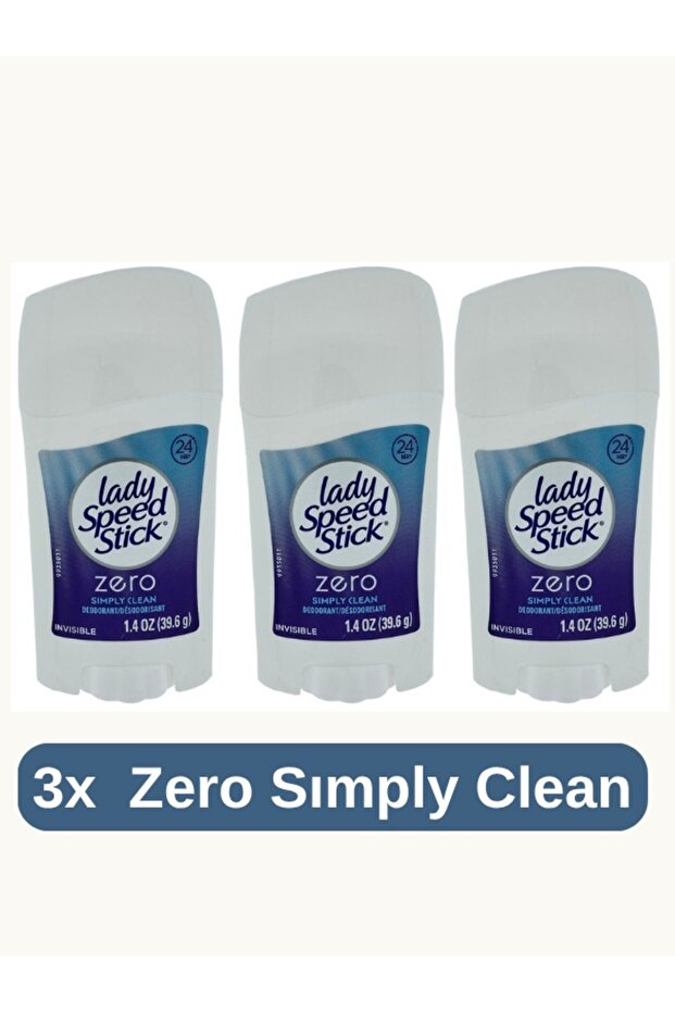 Stick Zero Simply Clean Invisible deodorant stick 39.6g- 3 Adet - 1