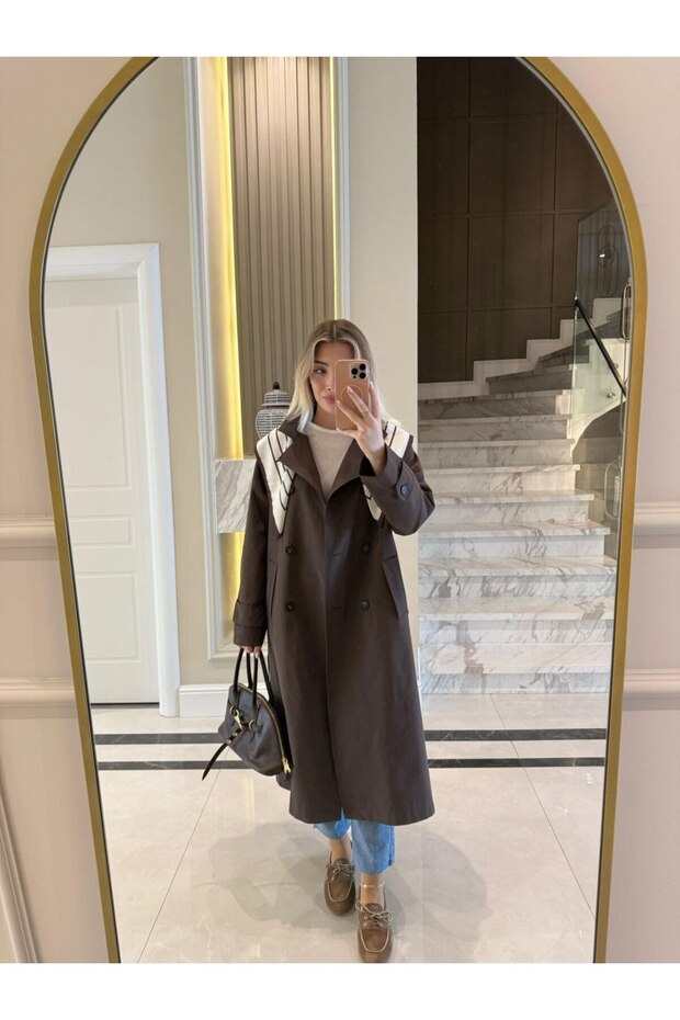 FULARLI PREMİUM TRENÇKOT - 2