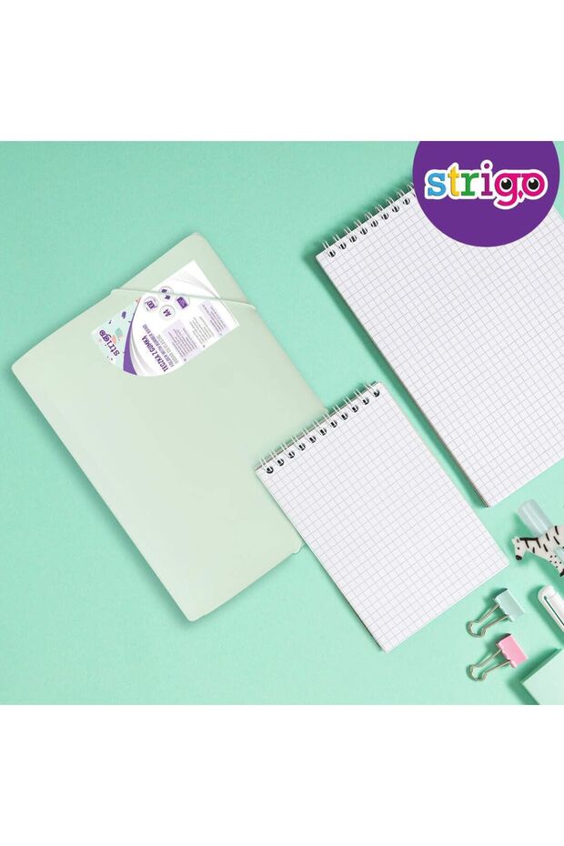 Mapa A4 cu elastic, pastel menta SF044 - 2