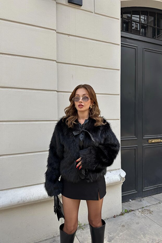 Pinterest Kürk Siyah - 6