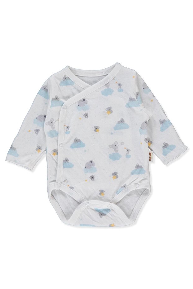 Organic Single Double K Double-Breasted Body (Organic Stars and Koalas) Ecru