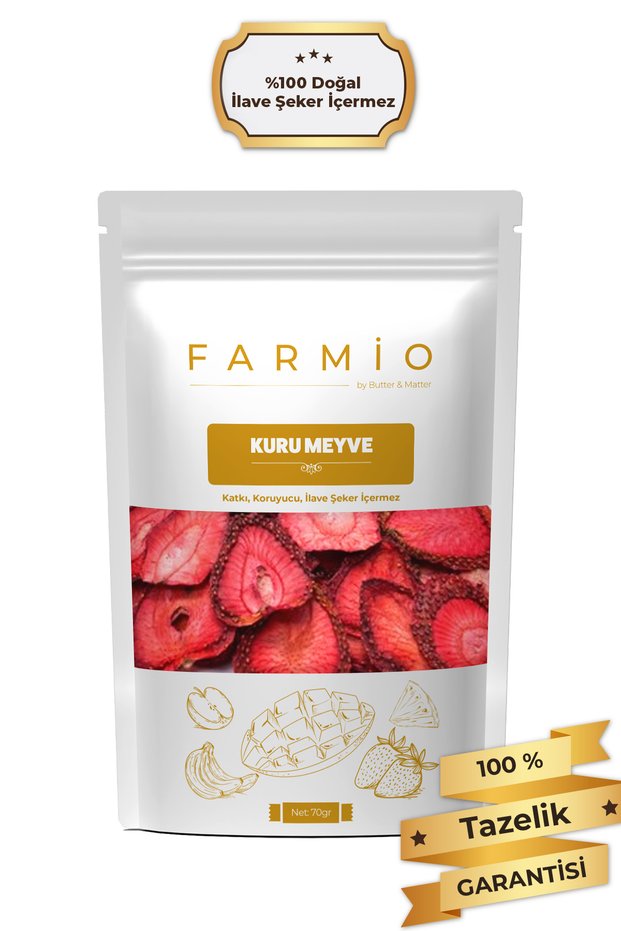 Sugar-Free Dried Strawberries – 70Gr – Natural and Without Additives