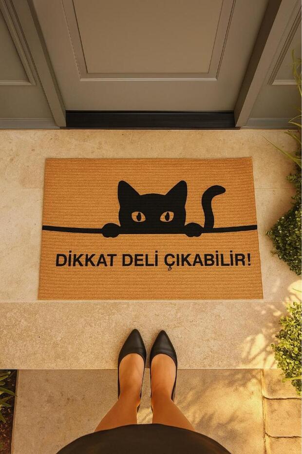 Kitten Doormat Front Door Mat Kitty Front Door Non-Slip Mat Dust Collector Door Mat