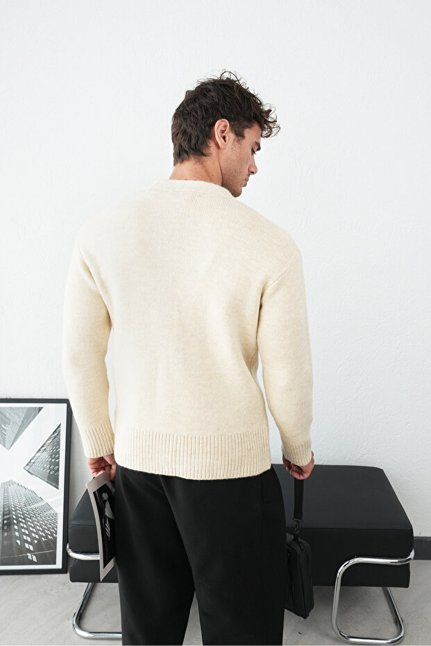 سترة صوفية كبيرة بأزرار - 4