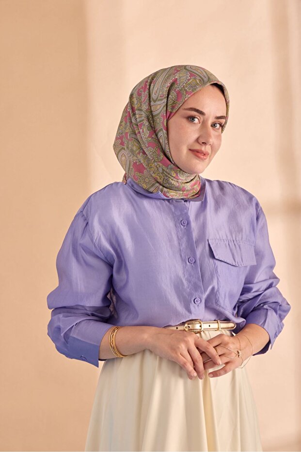 وشاح ناعم بنمط عرقي - 1