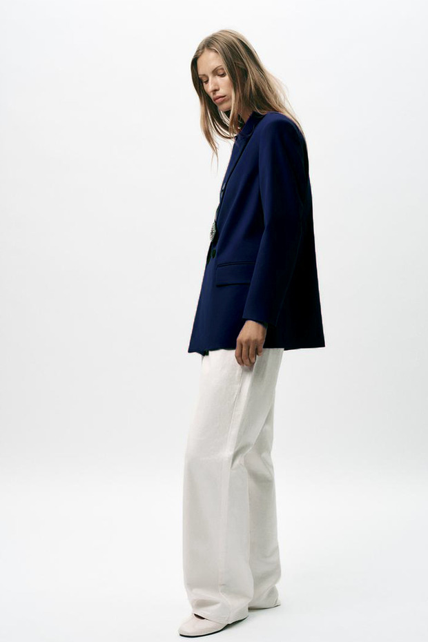 Premium Kybele Oversize Double-Breasted Woven Jacket