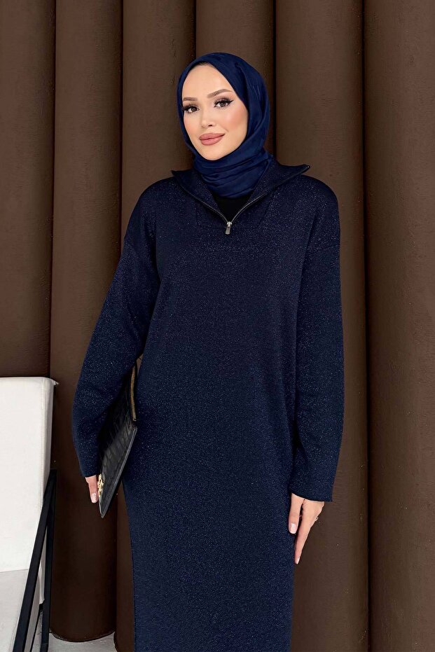 Simli Triko Elbise 32-7510 - 7