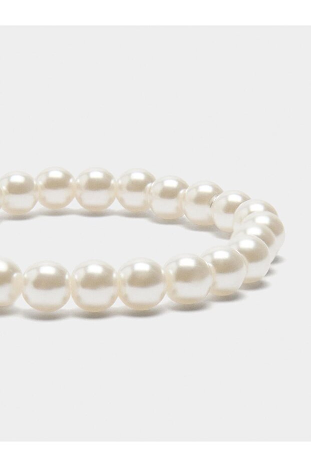 İnci Görünümlü Elastik Bileklik - 3