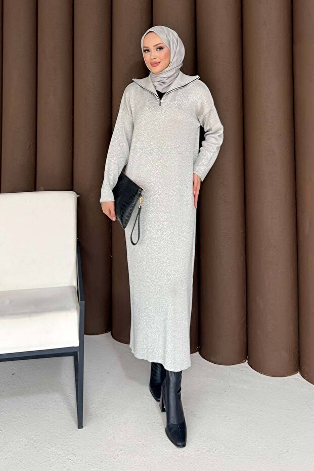 Simli Triko Elbise 32-7510 - 3