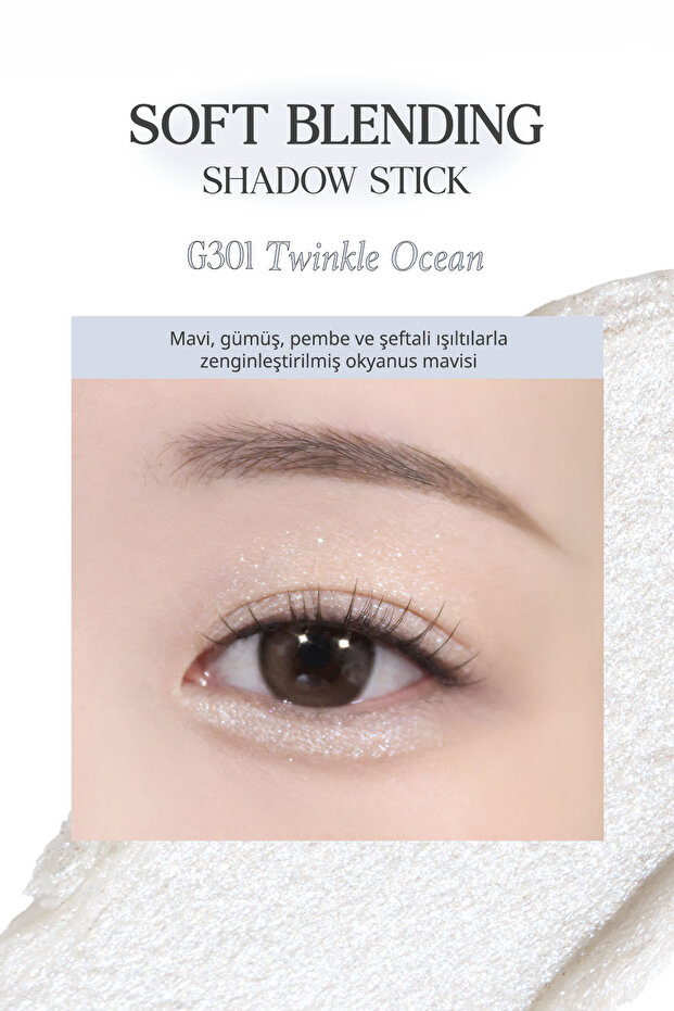 Kremsi, Kolayca Uygulanan ve Sabitlenen Fırçalı Kalem Far Soft Blending Shadow Stick (G301) - 3
