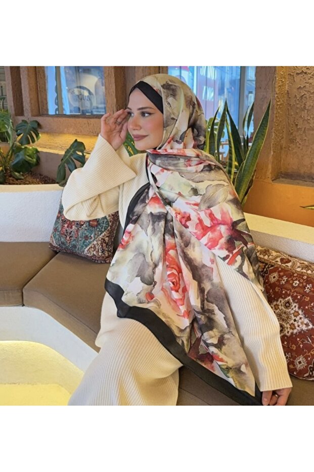 شال قطني ناعم بنمط متدرج بألوان الخريف من مينيليسارب