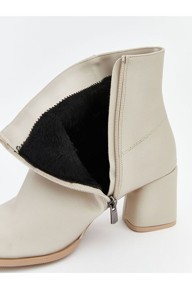 KOOR Deri Görünümlü Kadın Topuklu Bot - 7