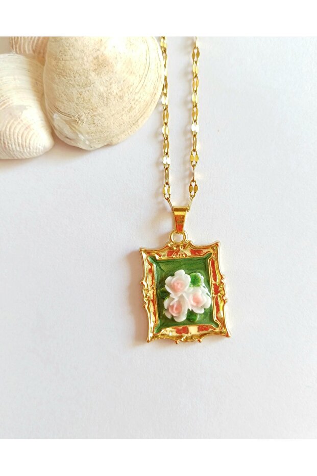 Vintage Framed Art Necklace