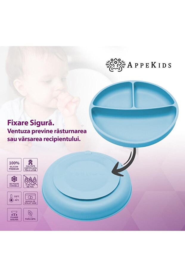 Basic Aqua Blue Diversification Set, 100% Silicone, 6 months+ - 3