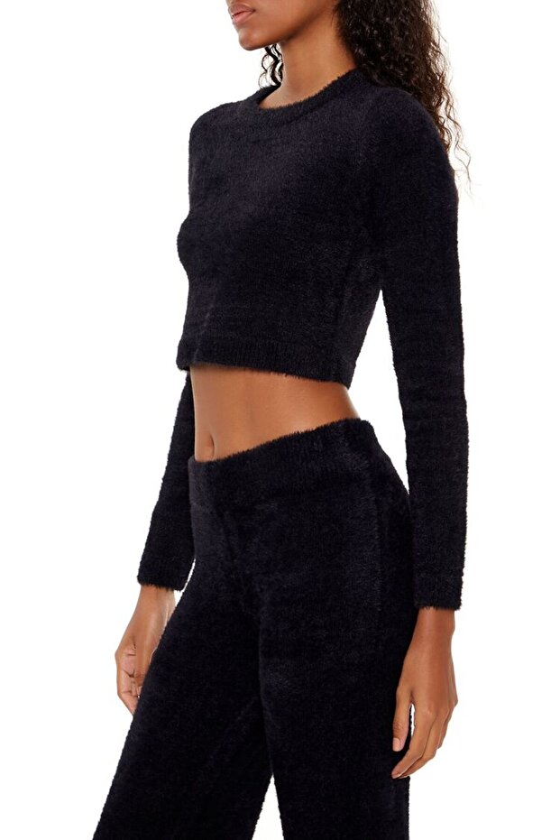 Yumuşak Örme Crop Kazak - 4