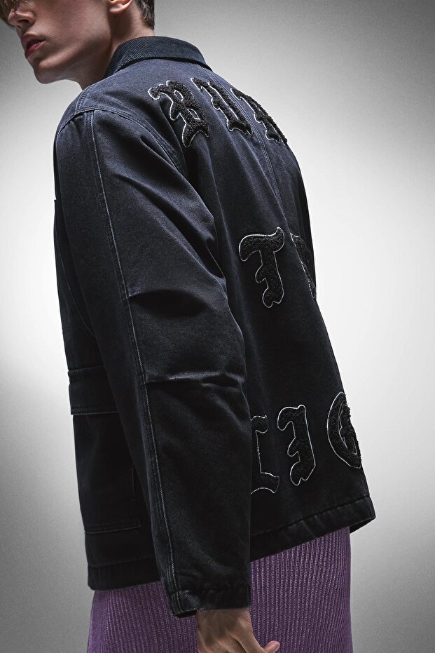 Cepli denim ceket - 5