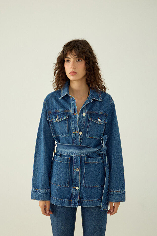 WRAP DENIM CEKET - 1