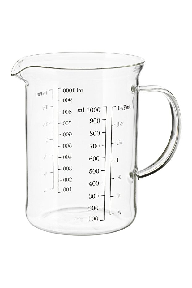 Qui̇ck1 Lt Scale Measuring Cup Microwave Safe Durable Glass
