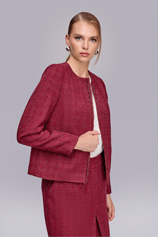 Bordo Tüvit Ceket - 2