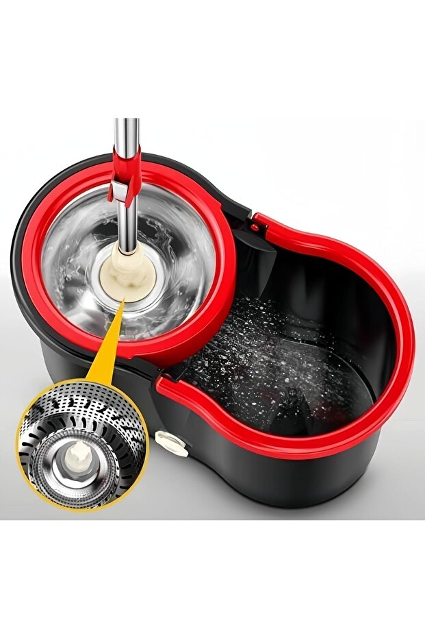 Spin Mop and Bucket with Wheels, Extendable Handle,360 Spinning Mop for Floor Cleaning Includes 2 Mi - 3