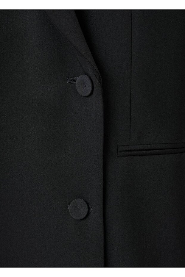 Çift düğmeli blazer tarzı elbise - 8
