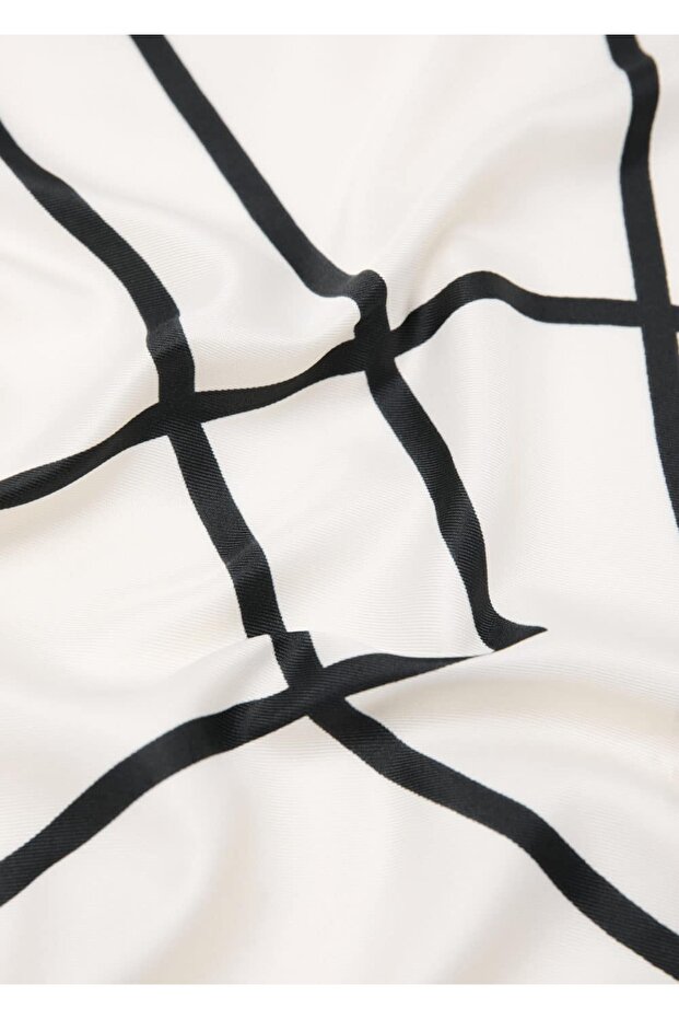 Geometrik desenli fular - 1