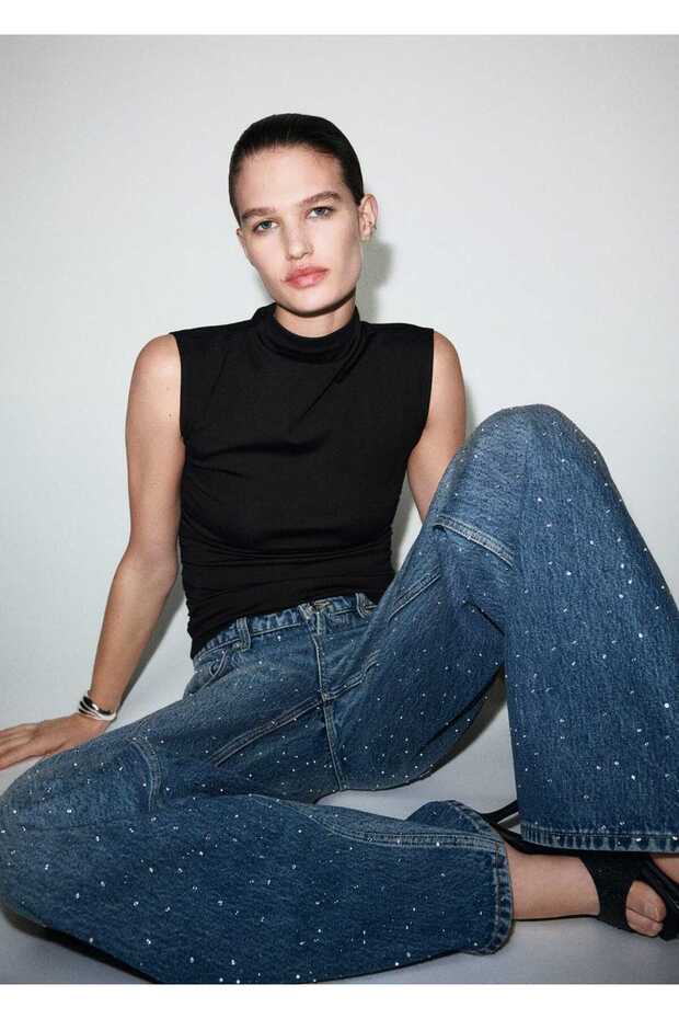 Büzgülü perkins yaka bluz - 8