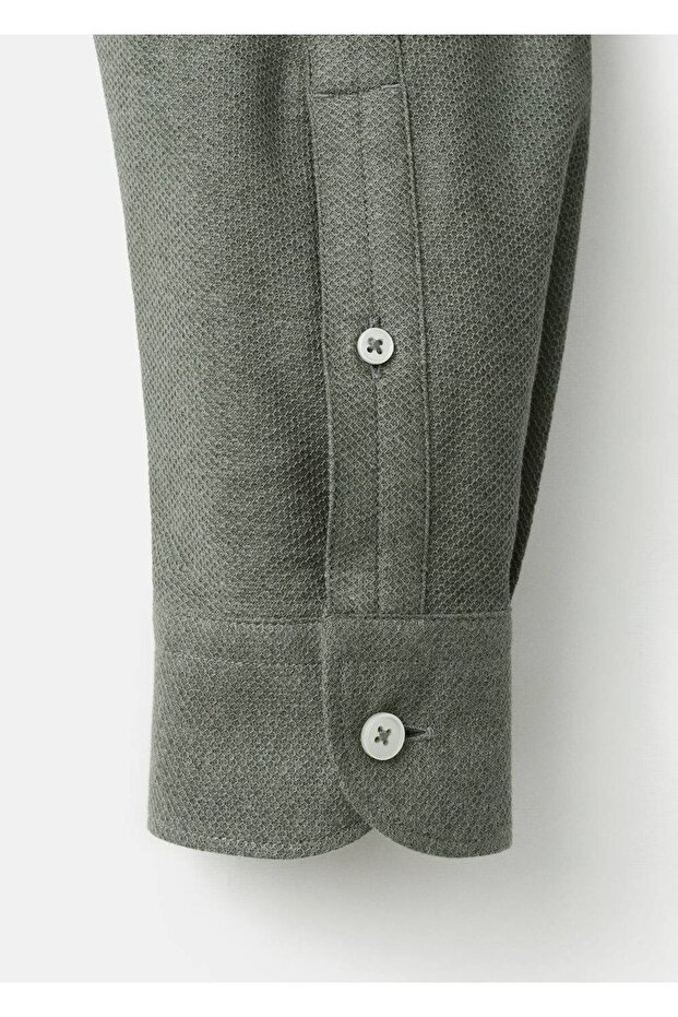 %100 pamuklu slim fit gömlek - 5