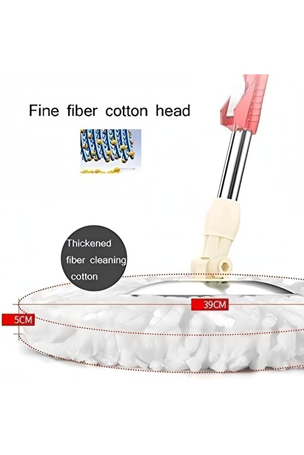 Spin Mop and Bucket with Wheels, Extendable Handle,360 Spinning Mop for Floor Cleaning Includes 2 Mi - 5