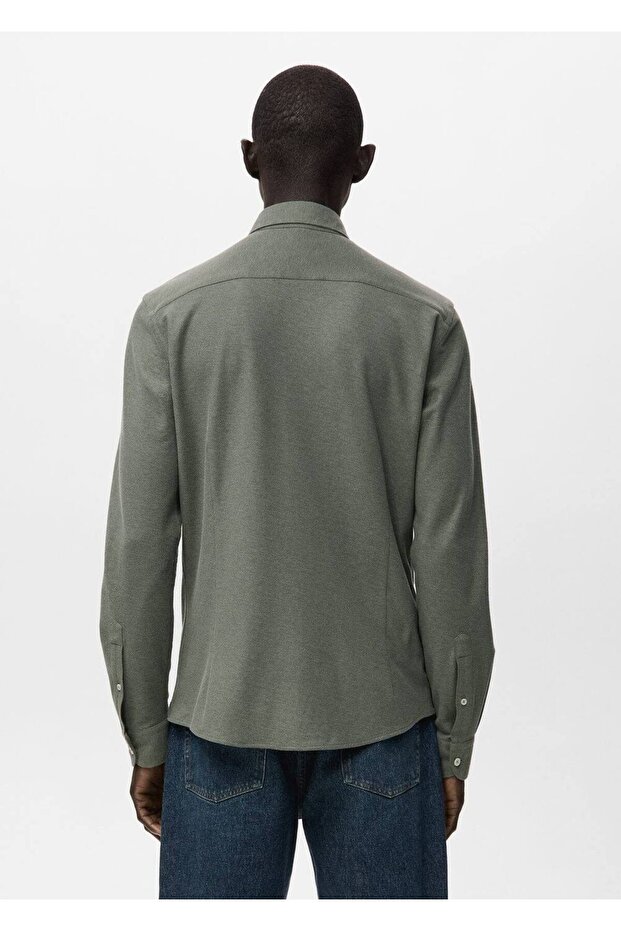 %100 pamuklu slim fit gömlek - 4