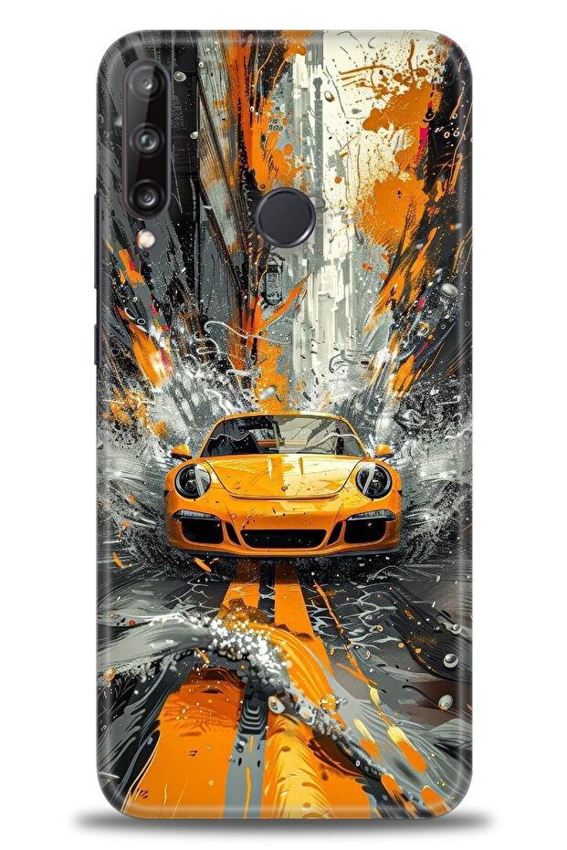 حافظة متوافقة مع هاتف هواوي P40 Lite E + واقي شاشة من السيراميك غير قابل للكسر - 101 - 1