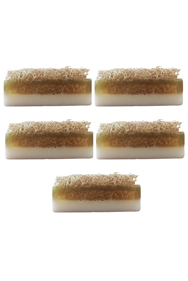 Set of 5 Pumpkin Fiber Goat Milk Aloe Vera Soap (Peeling Effect)