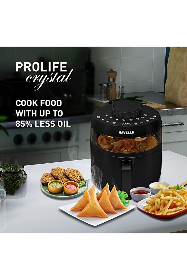 Air Fryer Prolife Crystal – 5L, 1500W, Touch Screen, 8 Presets, See-Through Window