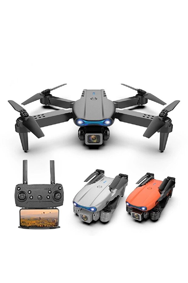 E99 4K FPV Mini Drone | Katlanabilir Geniş Açı Kameralı, Akıllı Takip Özellikli RC Drone | Taşıma Ç - 1