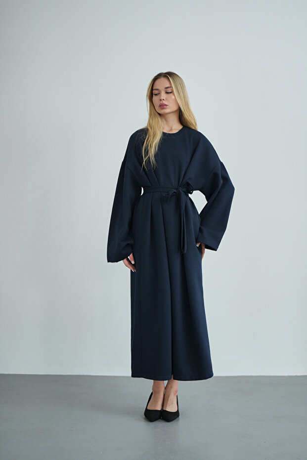 Kadın Oversize Basic Penye Elbise - 3