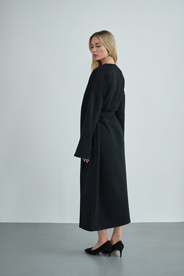 Kadın Oversize Basic Penye Elbise - 6