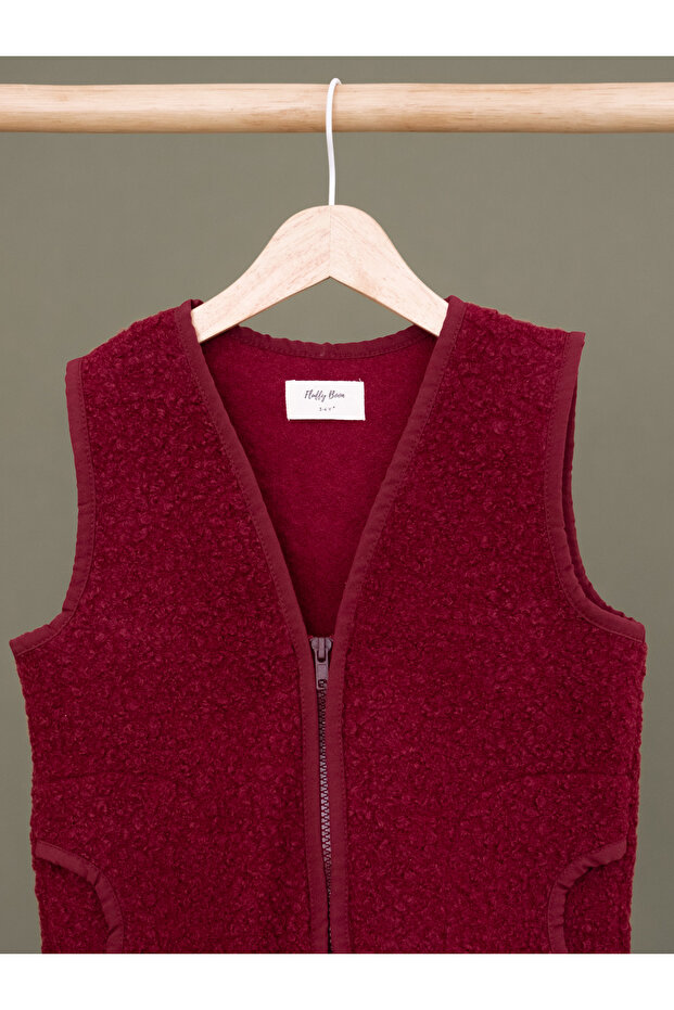 Teddy Yelek - Dark Cherry - 3