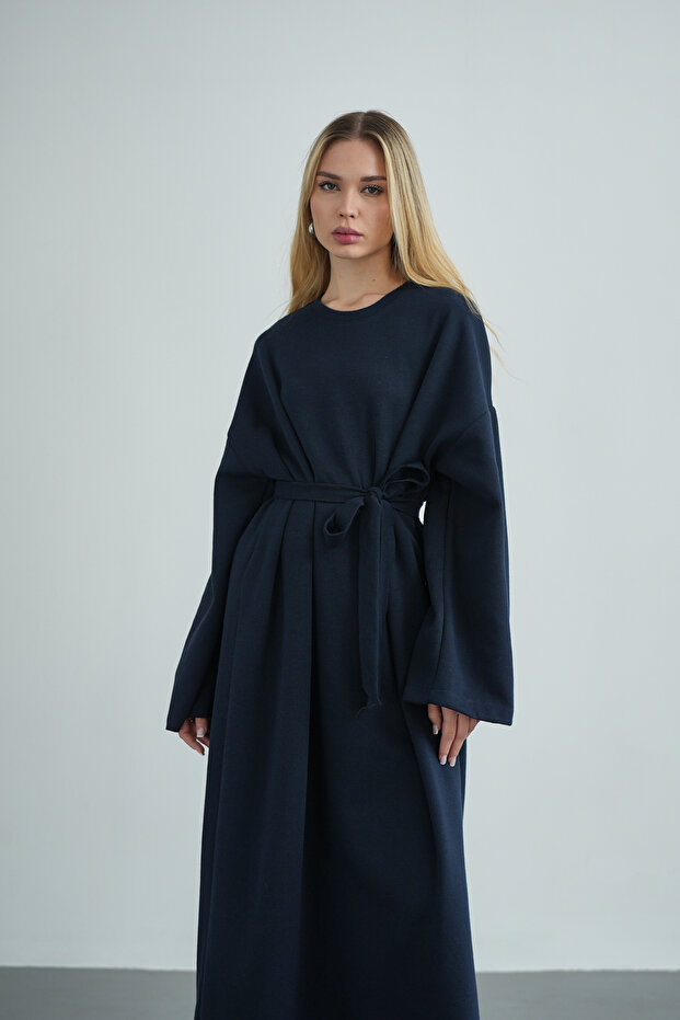 Kadın Oversize Basic Penye Elbise - 7