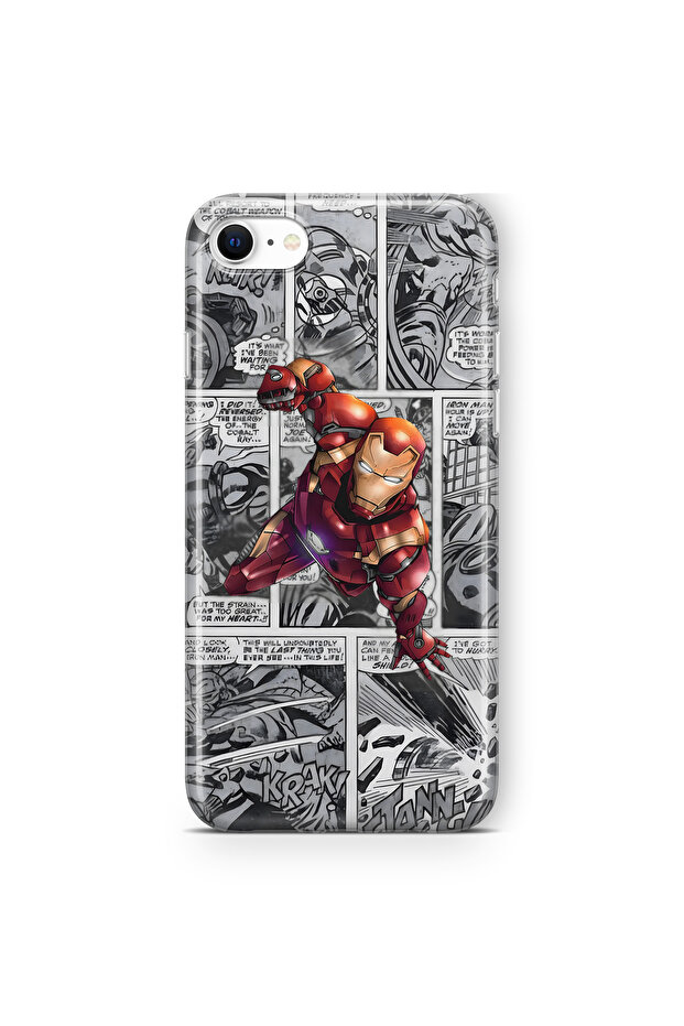 iPhone 6 / 6S Compatible Comic Book Theme Patterned Transparent Phone Case - 1