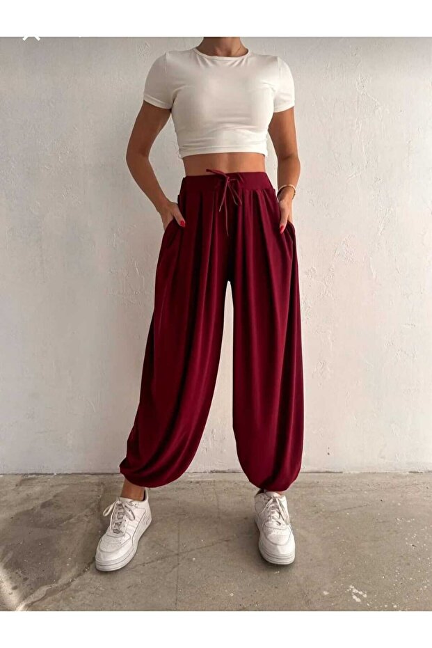 Modal Fabric Soft Texture Shalvar Pants - 1