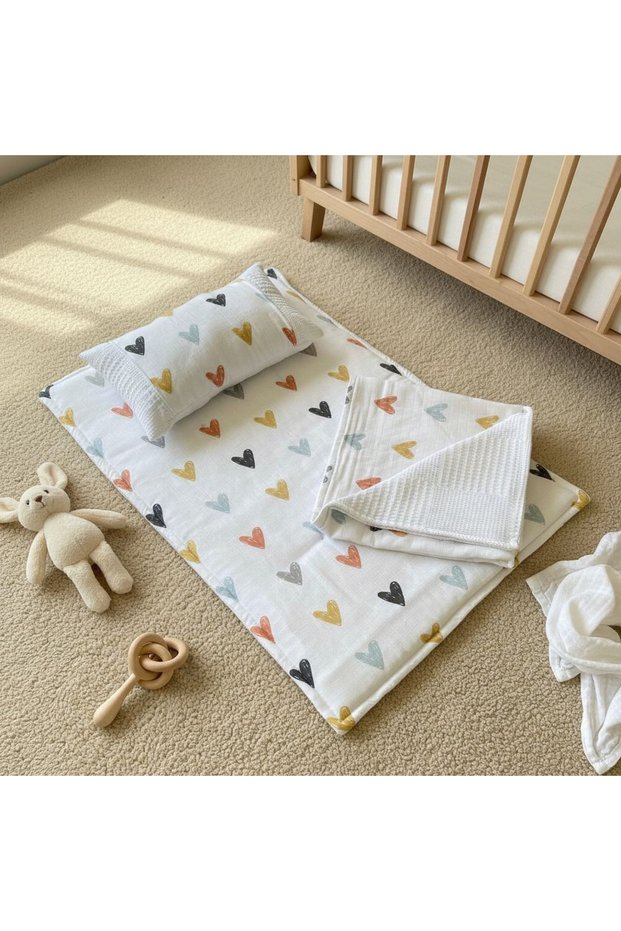 Baby Changing Set with Blanket, Cushion, Muslin, Baby Pillow, Newborn, Crib, Baby Products