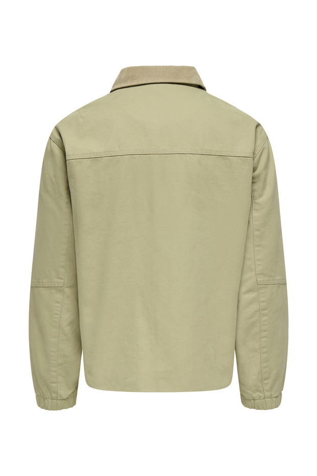 Normal Krem Erkek Ceket ONSERIK COTTON JACKET OTW - 7