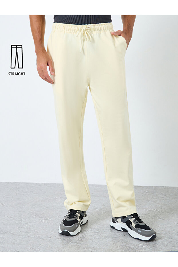 Solid Straight Fit Joggers with Side Pocket