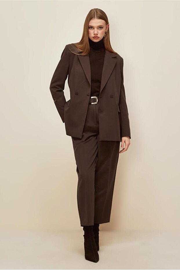 Kruvaze Collared Pants Suit 30540